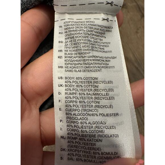 Adidas Womens Gray Cropped Hoodie Size Small - Picture 6 of 11